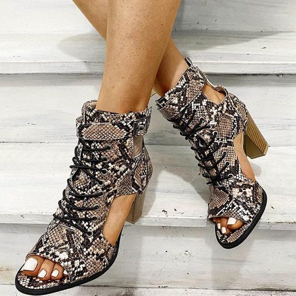 women's high heel sandals peep toe snakeskin pu leather lace buckle ankle strap cover heel fashion ladies sandal female summer1, Black
women's high heel sandals peep toe snakeskin pu leather lace buckle ankle strap cover heel fashion ladies sandal female summer1, Black