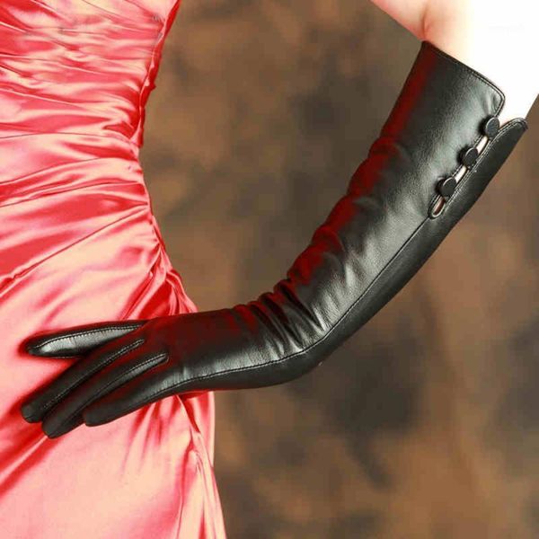 five fingers gloves klss brand genuine leather women plus buckle black elegant lady sheepskin winter long goatskin glove x991, Blue;gray
five fingers gloves klss brand genuine leather women plus buckle black elegant lady sheepskin winter long goatskin glove x991, Blue;gray