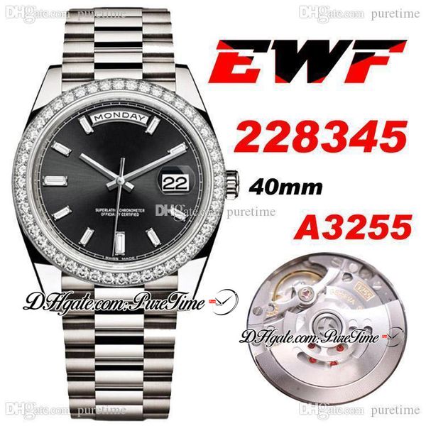 ewf day date 40mm 228345 a3255 automatic mens watch diamond bezel black dial stick markers stainless steel bracelet new ptrx puretime rh8, Slivery;brown
ewf day date 40mm 228345 a3255 automatic mens watch diamond bezel black dial stick markers stainless steel bracelet new ptrx puretime rh8, Slivery;brown