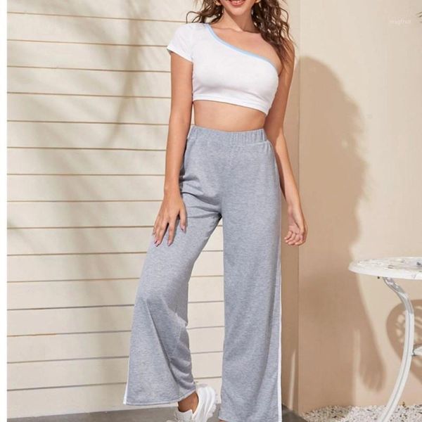 2020 new women color block trousers summer loose pants with side slits casual gray style clothes fashion ankle length daily1, Black;white
2020 new women color block trousers summer loose pants with side slits casual gray style clothes fashion ankle length daily1, Black;white