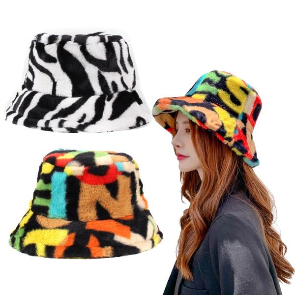 2021 winter cow leopard print faux fur plush bucket hats for women outdoor warm hat soft velvet fisherman cap lady panama, Blue;gray 
2021 winter cow leopard print faux fur plush bucket hats for women outdoor warm hat soft velvet fisherman cap lady panama, Blue;gray