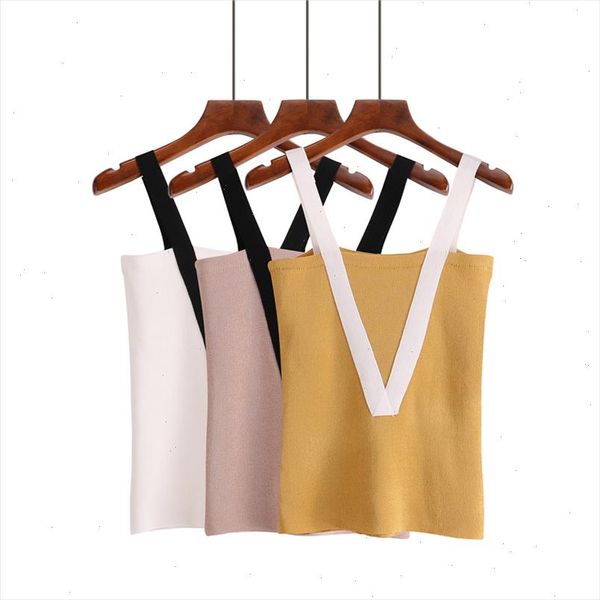 summer women knitting solid backless camis sleeveless tee shirts girls tanks crop knitwear patchwork v straps girls, White
summer women knitting solid backless camis sleeveless tee shirts girls tanks crop knitwear patchwork v straps girls, White