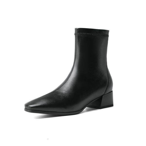 2021 winter women genuine leather ankle boots new arrival thick heels pumps autumn party working shoes woman 3cdj, Black
2021 winter women genuine leather ankle boots new arrival thick heels pumps autumn party working shoes woman 3cdj, Black