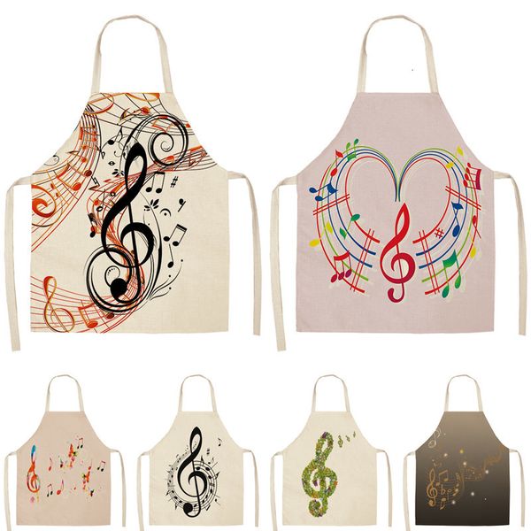 1pcs musical note pattern kitchen aprons for woman and man dinner party cooking cotton linen bibs cleaning tools 53*65cm c1083
1pcs musical note pattern kitchen aprons for woman and man dinner party cooking cotton linen bibs cleaning tools 53*65cm c1083