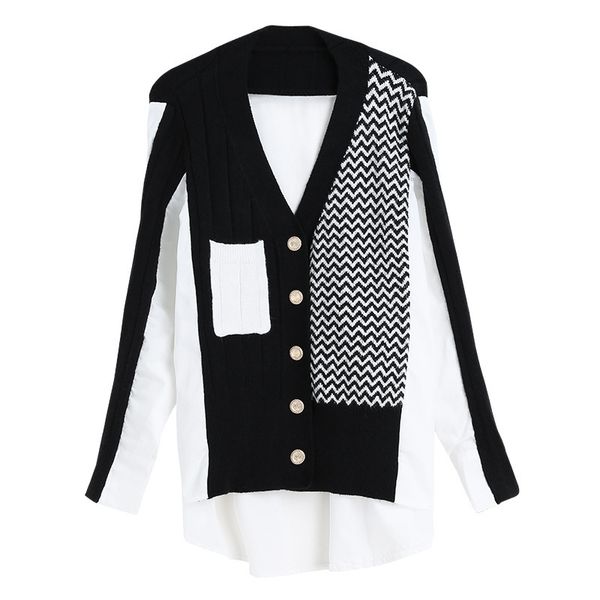 2021 new sleek female wool sweater cuts single-v neckline breasted cardigans standard wave pocket sweaters autumn 6gh3, White;black
2021 new sleek female wool sweater cuts single-v neckline breasted cardigans standard wave pocket sweaters autumn 6gh3, White;black