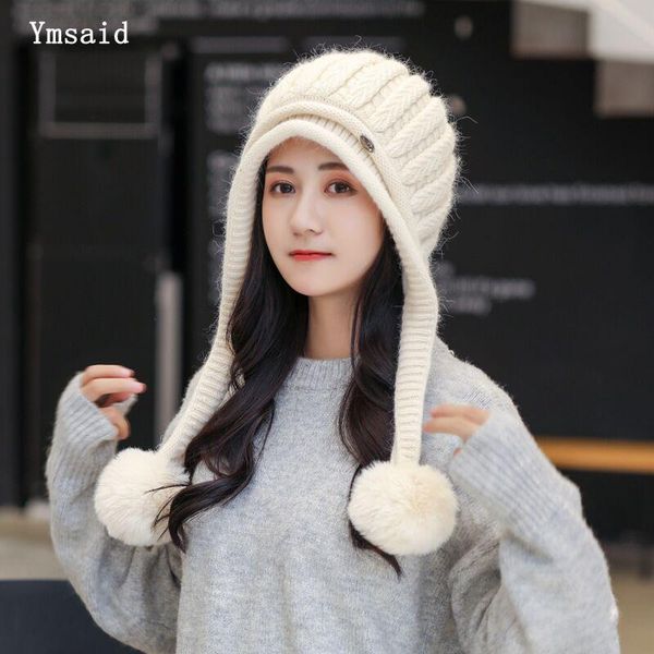 beanie/skull caps fashion winter beanie hat women fur knitted ladies thick warm pompom female ear protection cap 2021, Blue;gray
beanie/skull caps fashion winter beanie hat women fur knitted ladies thick warm pompom female ear protection cap 2021, Blue;gray
