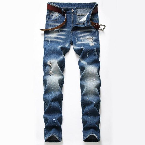 baidafei 2020 new fashiontrend splash ink hole youthful vitality jeans streetwear male casual pants straight distressed clothing1, Blue
baidafei 2020 new fashiontrend splash ink hole youthful vitality jeans streetwear male casual pants straight distressed clothing1, Blue