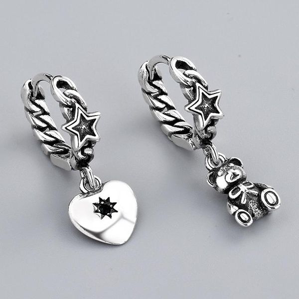 bear love heart star asymmetric long hoop earrings for women thai 925 sterling silver luxury vintage circle earrings jewelry, Golden;silver
bear love heart star asymmetric long hoop earrings for women thai 925 sterling silver luxury vintage circle earrings jewelry, Golden;silver