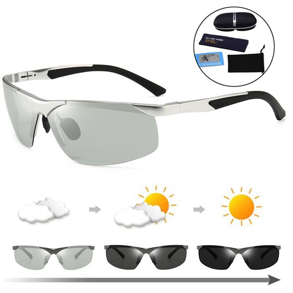 mens polarized intelligent automatic color change sunglasses resistance vertigo aluminium magnesium half frame driving sunglass mirror 8586, White;black
mens polarized intelligent automatic color change sunglasses resistance vertigo aluminium magnesium half frame driving sunglass mirror 8586, White;black
