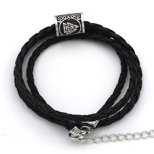 bangle viking bracelet nores rune valknut vegvisir beard beads accessories trendy men's charm, Black
bangle viking bracelet nores rune valknut vegvisir beard beads accessories trendy men's charm, Black