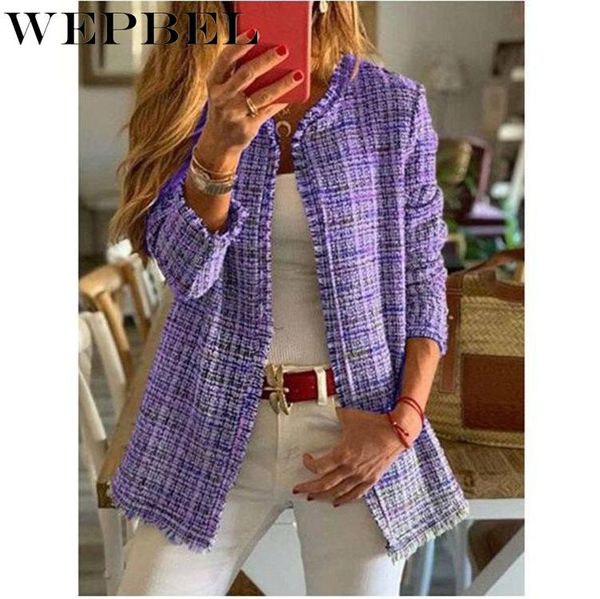 wepbel autumn and winter rainbow plaid woolen coat women's long-sleeved cardigan o-neck slim-fit wool coat, Black
wepbel autumn and winter rainbow plaid woolen coat women's long-sleeved cardigan o-neck slim-fit wool coat, Black