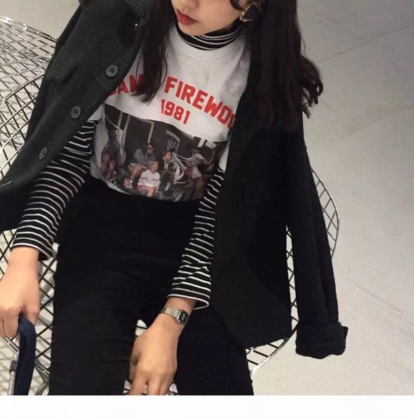 fall 2018 fashion female striped turtleneck backing leisure korean version of the new code character long sleeved loose t-shirt 16881 wr, White
fall 2018 fashion female striped turtleneck backing leisure korean version of the new code character long sleeved loose t-shirt 16881 wr, White