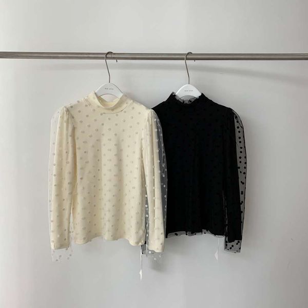 korean version simple personality wave point bubble sleeve stand collar comfortable small shirt french 5085, White
korean version simple personality wave point bubble sleeve stand collar comfortable small shirt french 5085, White