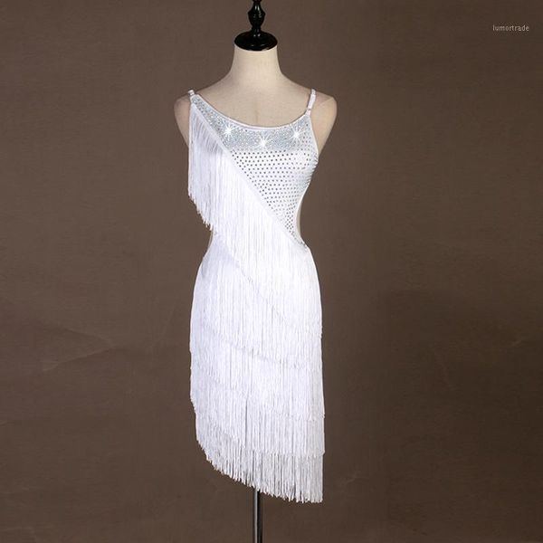 stage wear white latin tassel dress 2021 arrival custom made tango rumba samba skirt competition dance dresses1, Black;red
stage wear white latin tassel dress 2021 arrival custom made tango rumba samba skirt competition dance dresses1, Black;red