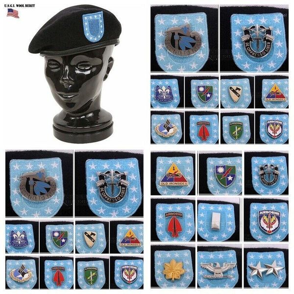 us army special forces group wool black beret hat with metal insignia cap store1, Blue;gray
us army special forces group wool black beret hat with metal insignia cap store1, Blue;gray