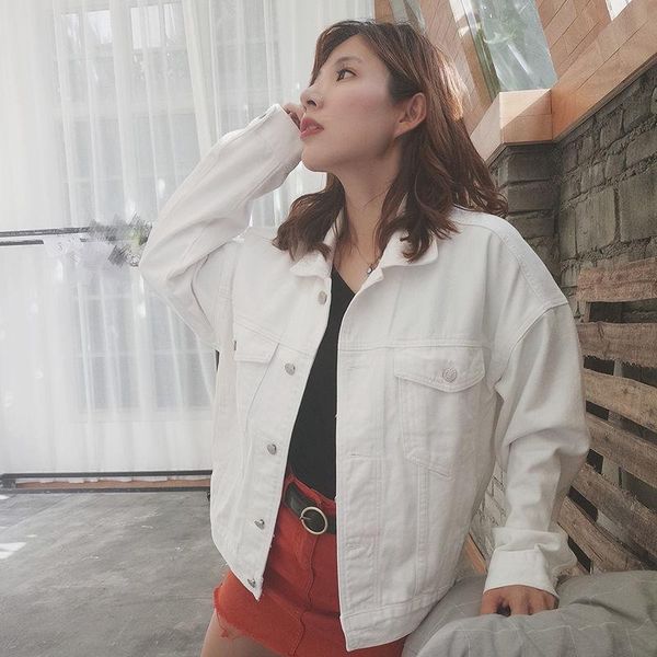 women's jackets plus size women jacket autumn streetwear coats denim long sleeve loose female jeans coat, Black;brown
women's jackets plus size women jacket autumn streetwear coats denim long sleeve loose female jeans coat, Black;brown