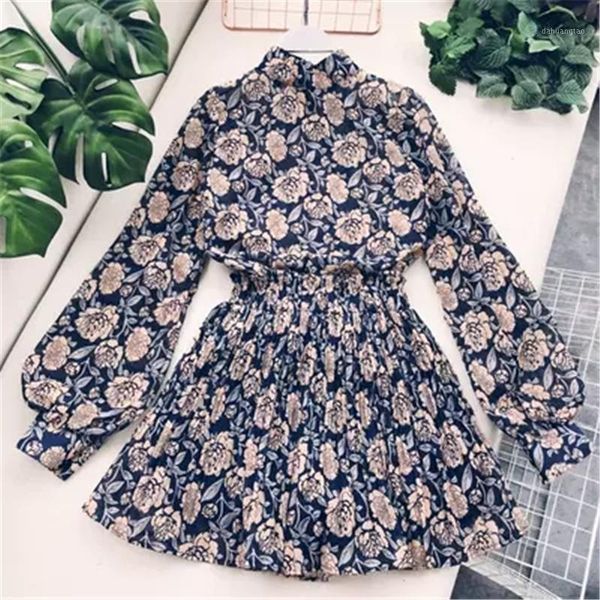 2019 floral print vintage women two piece set elegant puff long sleeve o-neck and short skirt female two piece suits1, White
2019 floral print vintage women two piece set elegant puff long sleeve o-neck and short skirt female two piece suits1, White