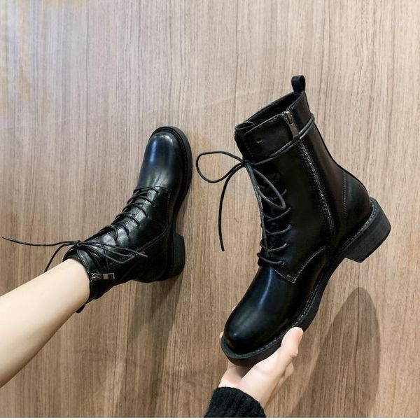 women's mid calf boots flat heel boots-women shoes booties ladies low heels booties luxury designer round toe 20201, Black
women's mid calf boots flat heel boots-women shoes booties ladies low heels booties luxury designer round toe 20201, Black