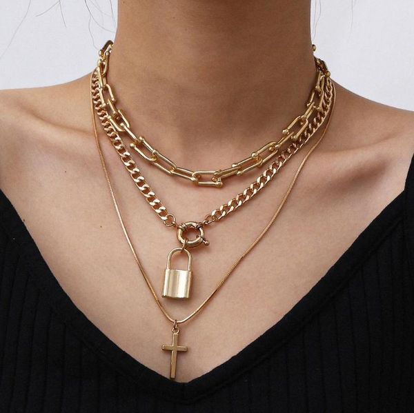 3pcs/set rock u shaped chain choker necklace for women hip-hop lariat padlock men pedant necklace statement cross neck collar, Silver
3pcs/set rock u shaped chain choker necklace for women hip-hop lariat padlock men pedant necklace statement cross neck collar, Silver