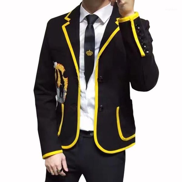 men's suits & blazers men blazer leisure time self-cultivation suit coat male embroidery trend hip-hop logo jacket tide1, White;black
men's suits & blazers men blazer leisure time self-cultivation suit coat male embroidery trend hip-hop logo jacket tide1, White;black
