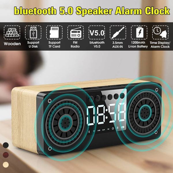 portable led alarm clock fm radio wireless bluetooth speaker wooden digital aux usb tf music player for home deskoffice
portable led alarm clock fm radio wireless bluetooth speaker wooden digital aux usb tf music player for home deskoffice