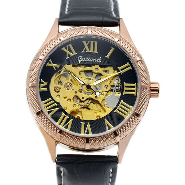 ancient camel leisure fashion wristwatch hollow out automatic mechanical watch roman digital men's watch, Slivery;brown
ancient camel leisure fashion wristwatch hollow out automatic mechanical watch roman digital men's watch, Slivery;brown