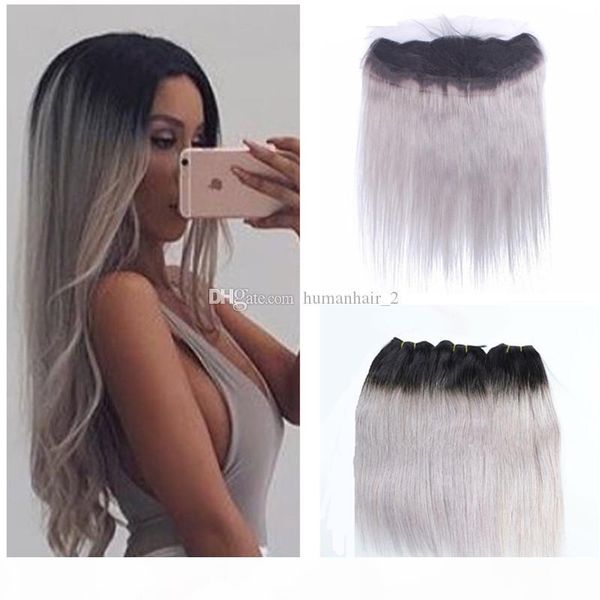 9a brazilian grey hair with lace frontal 3 bundles with 13*4 full lace frontal closure dark roots ombre human virgin hair silky straight, Black;brown
9a brazilian grey hair with lace frontal 3 bundles with 13*4 full lace frontal closure dark roots ombre human virgin hair silky straight, Black;brown