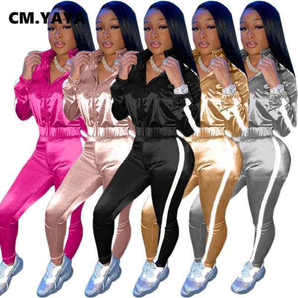 cm.yaya autumn sportwear patchwork women's set zipper jogger pants set tracksuit matching two piece outfit active sweatsuit1, Gray
cm.yaya autumn sportwear patchwork women's set zipper jogger pants set tracksuit matching two piece outfit active sweatsuit1, Gray