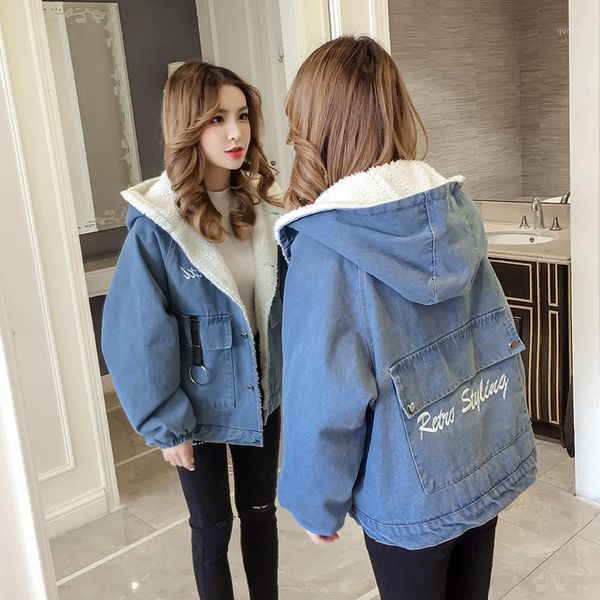 winter coat women elegant artificial lamb fur jackets womens denim jacket woman hooded parkas chaqueta mujer tn11481, Black
winter coat women elegant artificial lamb fur jackets womens denim jacket woman hooded parkas chaqueta mujer tn11481, Black