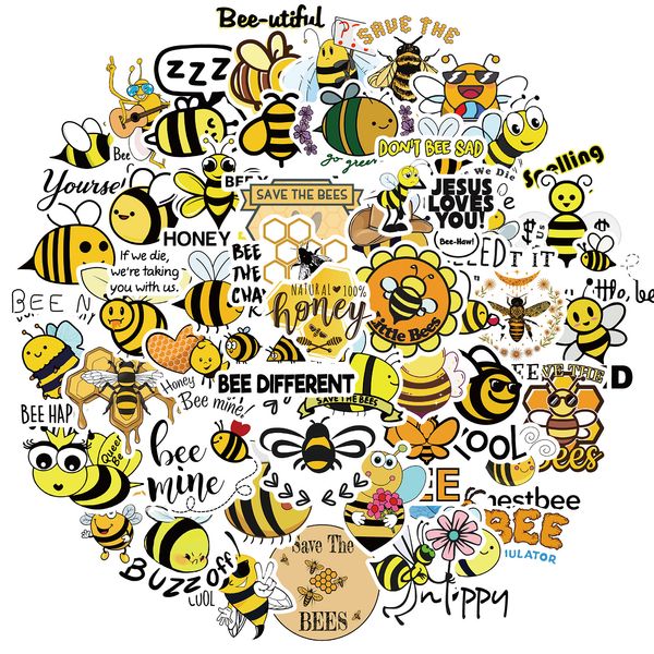 50pcs/set cute cartoon bee waterproof stickers for lapbike waterbottle case trunk car stickers
50pcs/set cute cartoon bee waterproof stickers for lapbike waterbottle case trunk car stickers