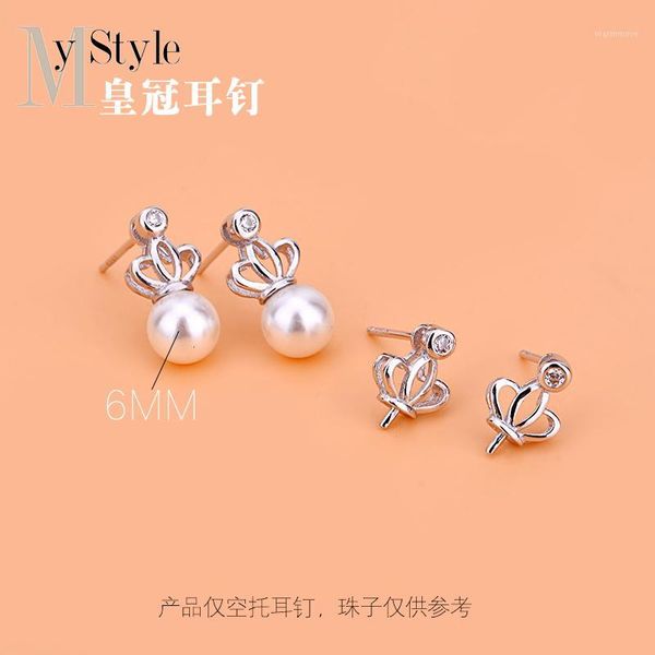 925 sterling silver diy self made earring jewelry accessories temperament versatile zircon crown earrings earhook accessories1, Golden;silver
925 sterling silver diy self made earring jewelry accessories temperament versatile zircon crown earrings earhook accessories1, Golden;silver
