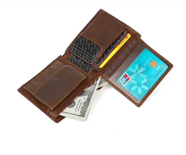 wholesales customized rfid short style retro men's money clips multifunctional card case cowhide leather solid id -card holder cash bag, Black
wholesales customized rfid short style retro men's money clips multifunctional card case cowhide leather solid id -card holder cash bag, Black