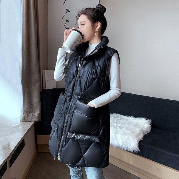 winter down cotton padded vest warm coats women sleeveless gilet waistcoat korean fashion mid-length jackets outwear black/white
winter down cotton padded vest warm coats women sleeveless gilet waistcoat korean fashion mid-length jackets outwear black/white