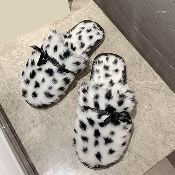 women's fuzzy leopard print home slippers with cute bow soft non-slip cozy house shoes indoor outdoor women slippers -b51, Black
women's fuzzy leopard print home slippers with cute bow soft non-slip cozy house shoes indoor outdoor women slippers -b51, Black