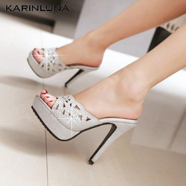 karinlune 2020 new arrivals plus size 46 women mules pumps super high heel platrofm crystal sandals summer party women shoes, Black
karinlune 2020 new arrivals plus size 46 women mules pumps super high heel platrofm crystal sandals summer party women shoes, Black