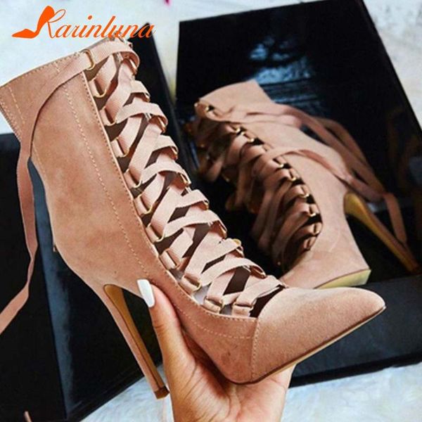 boots karin 2021 arrivals sxey party flock thin heels pointed toe zip super high heel ankle cross-tied autumn, Black
boots karin 2021 arrivals sxey party flock thin heels pointed toe zip super high heel ankle cross-tied autumn, Black