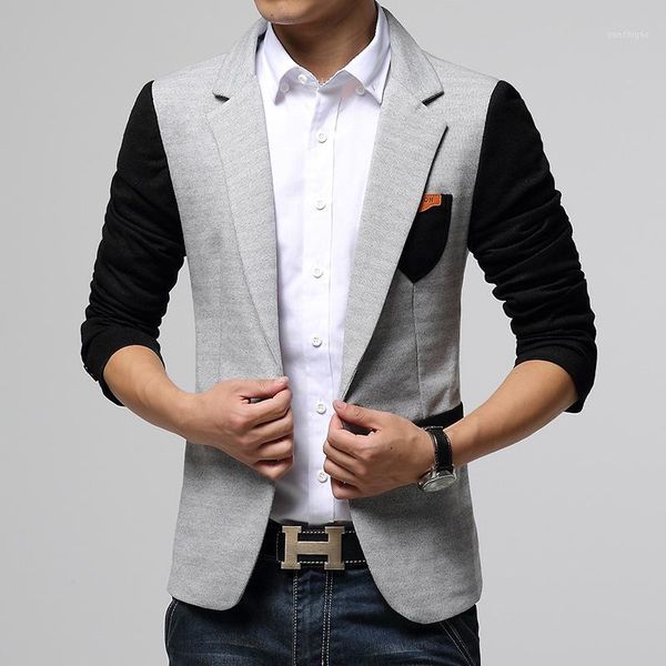 wholesale- slim fit blazer masculino fashion suit men casual jacket unique mens blazers blue light gray blazer men 2016 spring autumn q61, White;black
wholesale- slim fit blazer masculino fashion suit men casual jacket unique mens blazers blue light gray blazer men 2016 spring autumn q61, White;black