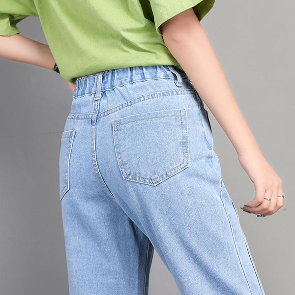 women's jeans high waist woman plus size street style elastic denim pants cotton loose coated vintage washed boyfriend 2021, Blue
women's jeans high waist woman plus size street style elastic denim pants cotton loose coated vintage washed boyfriend 2021, Blue