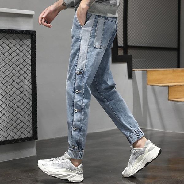 spring summer 2020 elastic plus size jeans men's loose-fitting harem men's trousers binding-foot trendy brand feet pants, Blue
spring summer 2020 elastic plus size jeans men's loose-fitting harem men's trousers binding-foot trendy brand feet pants, Blue