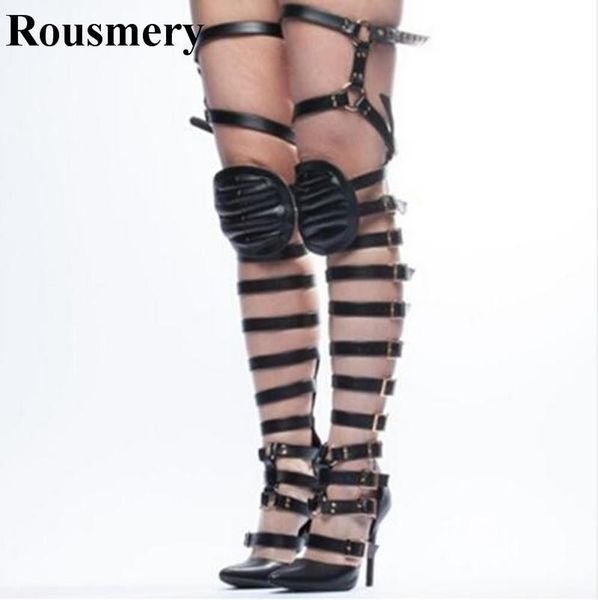 women pointed toe straps cut-out over knee gladiator boots buckle design long black white high heel boots evening
women pointed toe straps cut-out over knee gladiator boots buckle design long black white high heel boots evening