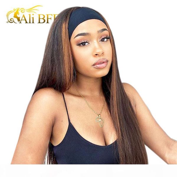 straight headband scarf wig glueless human hair for african american women affordable headband wig beginner friendly ali bff, Black;brown
straight headband scarf wig glueless human hair for african american women affordable headband wig beginner friendly ali bff, Black;brown