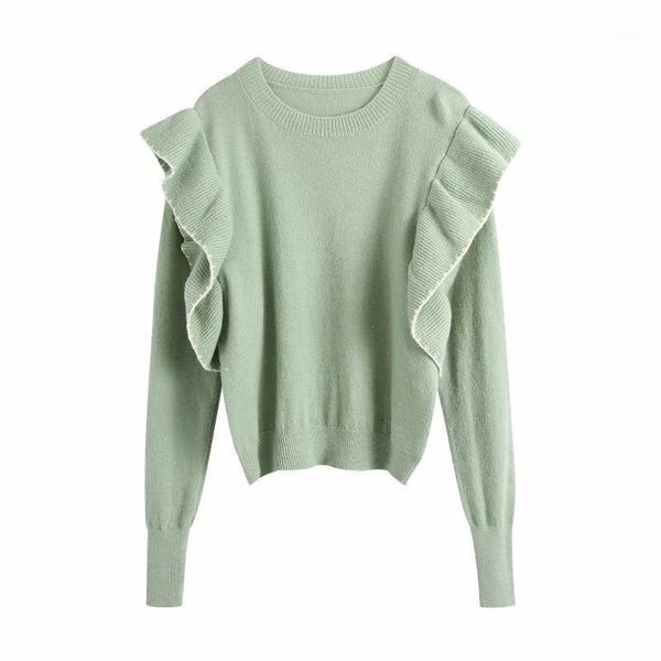 women cascading ruffle knitting sweater female o neck long sleeve pullover casual lady loose sw9861, White;black
women cascading ruffle knitting sweater female o neck long sleeve pullover casual lady loose sw9861, White;black