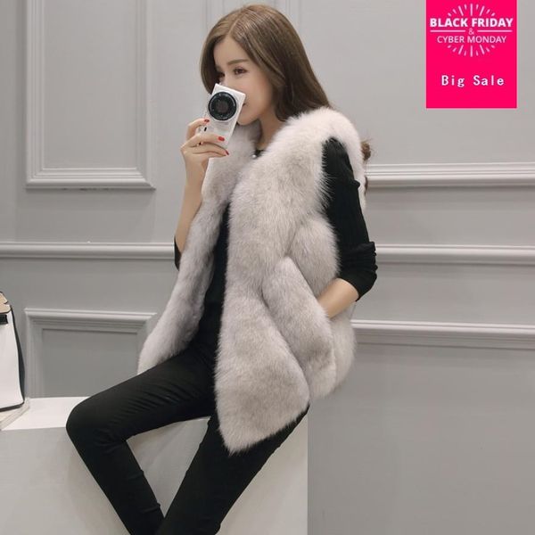winter women's jacket faux fox fur vest imitation fur coat waistcoat female sleeveless patchwork fur slim casual outerwear l1606x1016, Black;brown
winter women's jacket faux fox fur vest imitation fur coat waistcoat female sleeveless patchwork fur slim casual outerwear l1606x1016, Black;brown