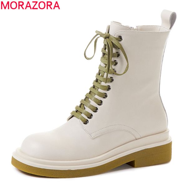 morazora 2020 new arrival fashion ankle genuine leather med heels square toe lace up women boots ladies shoes q1104, Black
morazora 2020 new arrival fashion ankle genuine leather med heels square toe lace up women boots ladies shoes q1104, Black