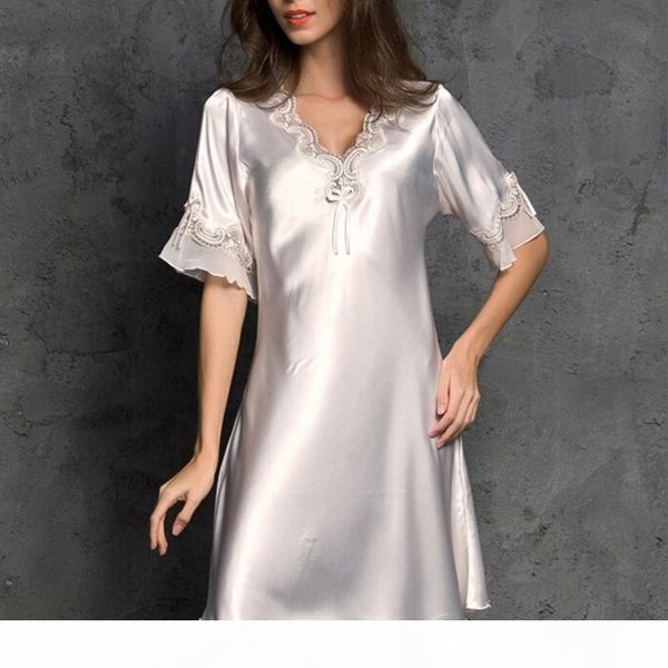 nightgown pijama silk night dress lace plus size short sleeve pyjamas women nightwear sleepwear nuisette femme, Black;red
nightgown pijama silk night dress lace plus size short sleeve pyjamas women nightwear sleepwear nuisette femme, Black;red