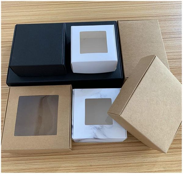 24pcs multi size paper soap box kraft paper gift box package with clear pvc window candy favors arts&krafts display k jllneg
24pcs multi size paper soap box kraft paper gift box package with clear pvc window candy favors arts&krafts display k jllneg