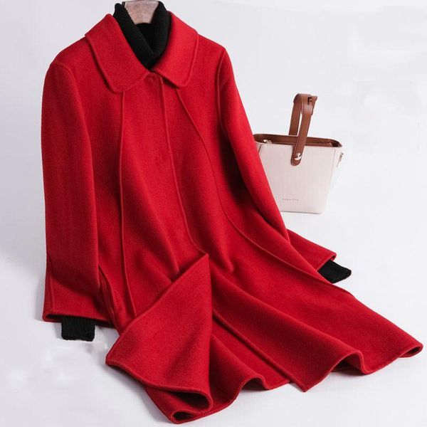 2020 autumn winter women double sided cashmere long woolen coat slim woolen coat female wool overcoat jacket manteau femme s17, Black
2020 autumn winter women double sided cashmere long woolen coat slim woolen coat female wool overcoat jacket manteau femme s17, Black