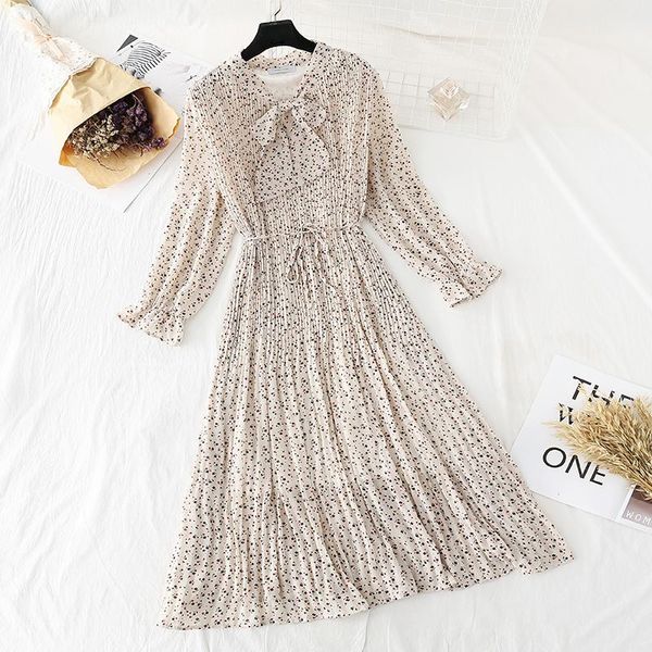 casual dresses polka dot elegant women dress lotus sleeve long party spring bow print pleated chiffon vintage vestidos, Black;gray
casual dresses polka dot elegant women dress lotus sleeve long party spring bow print pleated chiffon vintage vestidos, Black;gray