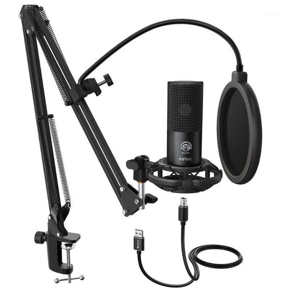 fifine studio condenser usb computer microphone kit with adjustable scissor arm stand mount for youtube voice overs-t6691
fifine studio condenser usb computer microphone kit with adjustable scissor arm stand mount for youtube voice overs-t6691