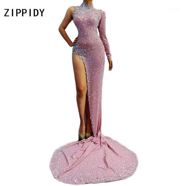 pink rhinestones long tail dress wedding birthday celebrate dress evening female singer dancer single sleeve dresses1, Black;red
pink rhinestones long tail dress wedding birthday celebrate dress evening female singer dancer single sleeve dresses1, Black;red